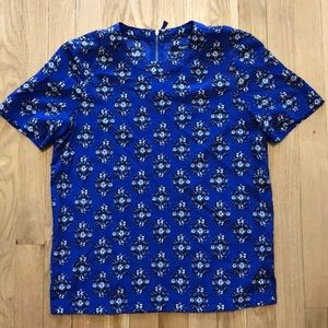 Short sleeve silk blouse